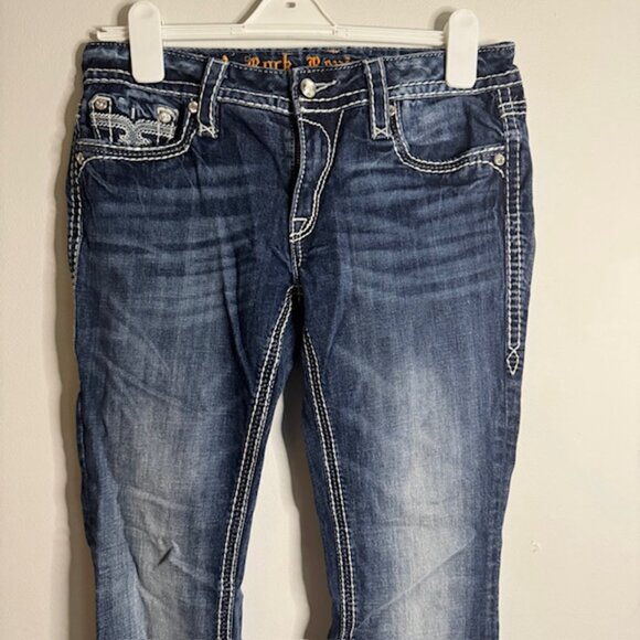 Rock Revival Women's Simona Bootcut Jeans Rhinestone Embroirdered Size 30 - Picture 4 of 7